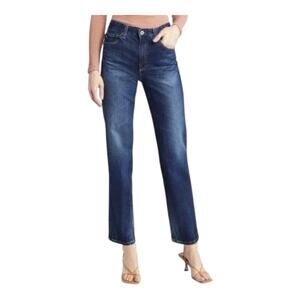 AG Adriano Goldschmied High Rise Straight Jeans - Dark Blue Wash
